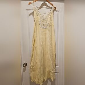 Soft Surroundings Isabella Gown Nightgown Butter Yellow